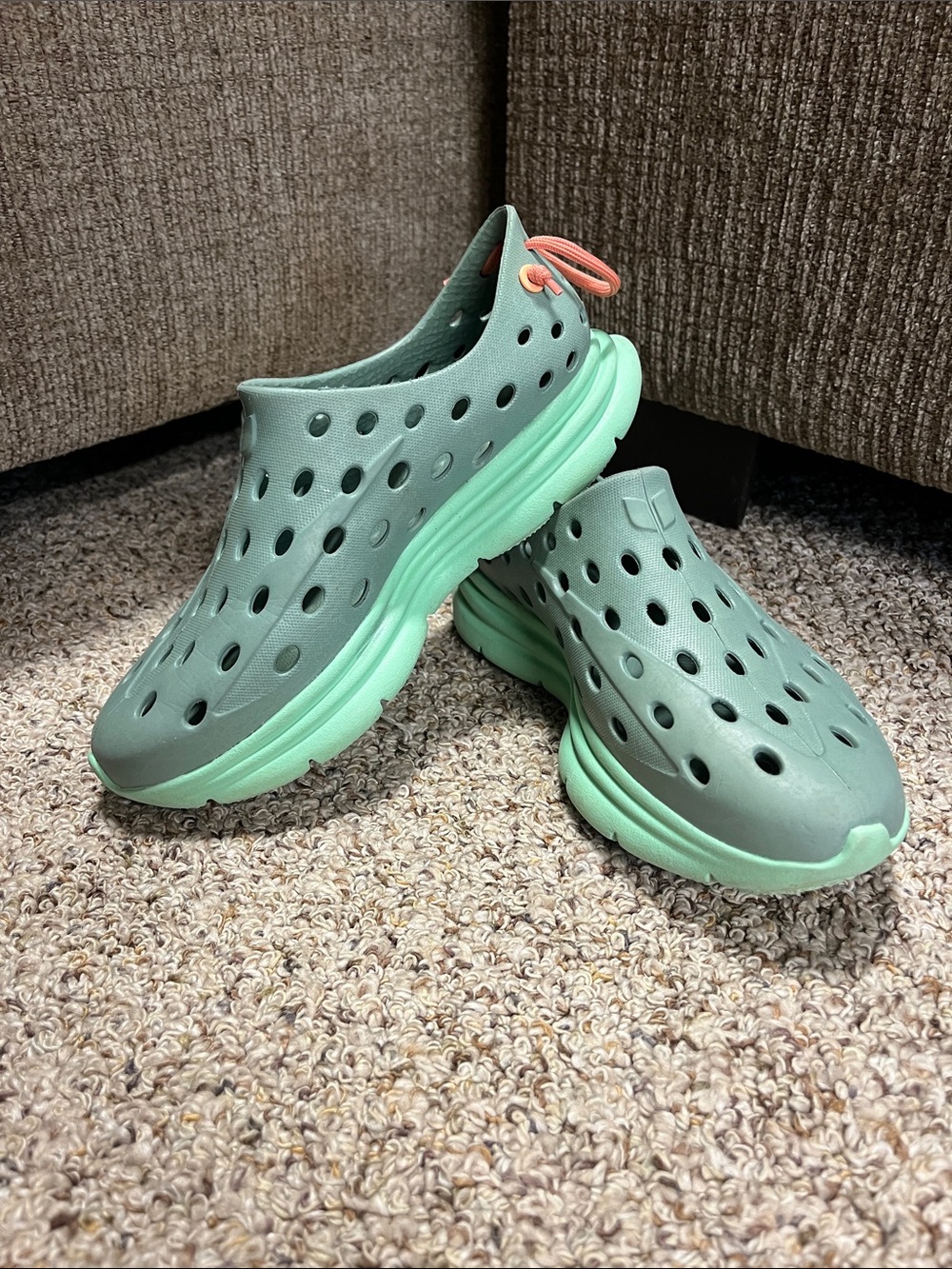 Kane Footwear Light Green Slip-On Perforated with Mint Sole